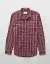 Camisa Hombre Vinotinto Talla Medium 2722683 American Eagle