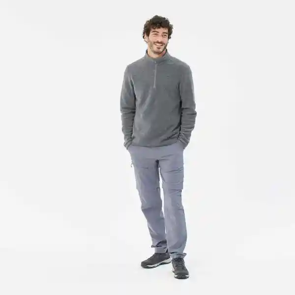 Quechua Saco Polar de Senderismo Para Hombre Gris Talla S