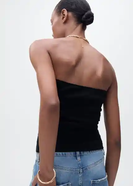 Top Julito Negro Talla S Mujer Mango