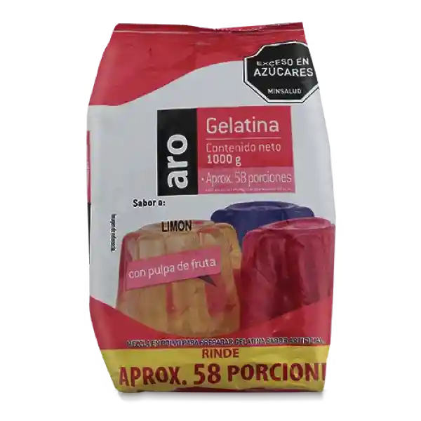 Aro Gelatina Polvo Limón Azucarada