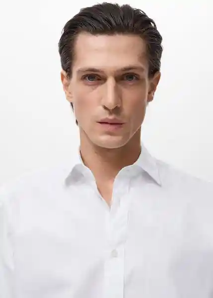 Camisa Play Blanco Talla M Hombre Mango