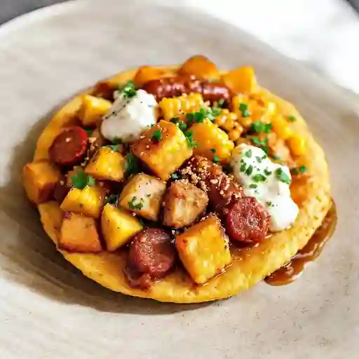 4 Personas Con Arepa Paisa
