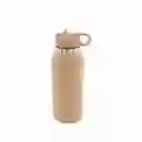 Termo Doble Pared Con Pitillo Almendra 1000 mL Ambiente Gourmet