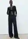 Cárdigan Bow Negro Talla XS Mujer Mango