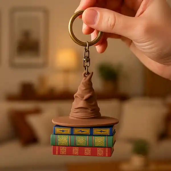 Llavero Sorting Hat Stamp Harry Potter Miniso