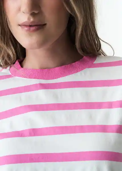 Camiseta Mujer Crudo Puro Claro Talla M 403G045 Naf Naf