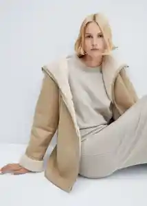 Abrigo Rulo Hielo Talla 28 Mujer Mango