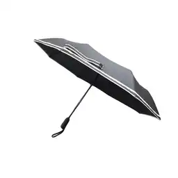 Miniso Paraguas de Rayas Business de Pliegues Negro