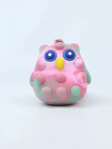 Juguete Squishie Búho Pop it Rosa Fuxia