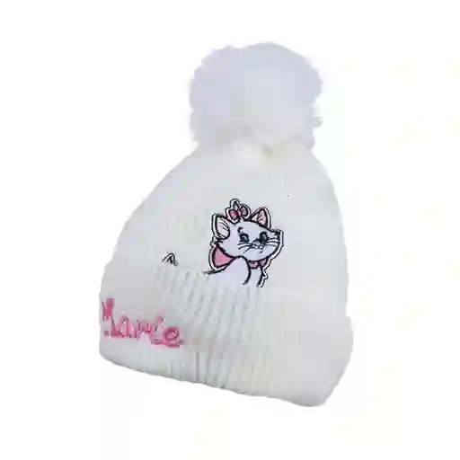 Gorro Tejido Copo Disney Cat Colección Marie Blanco Miniso