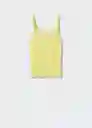 Top Doc Amarillo Talla L Mujer Mango