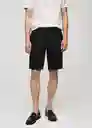 Bermuda Carp Negro Talla 36 Hombre Mango