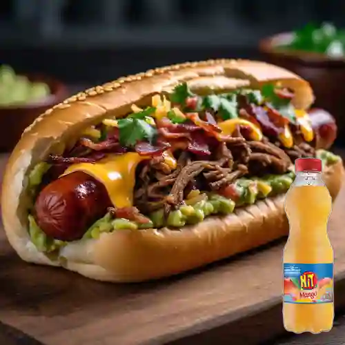 Cmb hot dog mexicano+jugo hit mango500ml