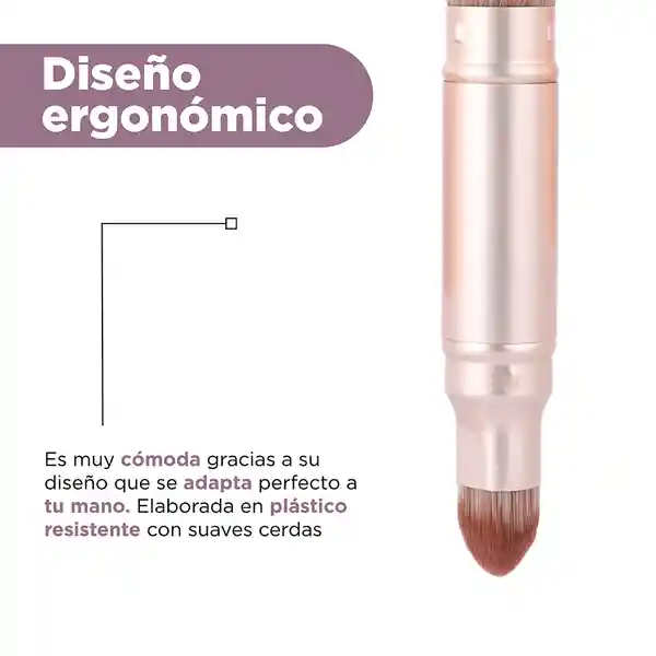 Brocha Maquillaje Retráctil de Doble Punta Serie Dorada Miniso