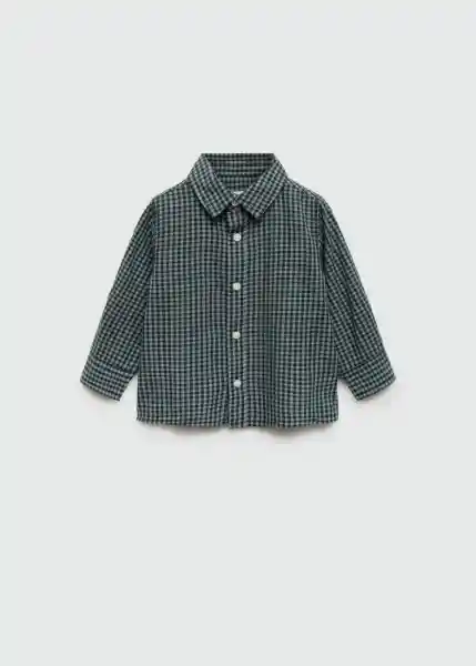 Camisa Polb Verde Talla 72 Niños Mango