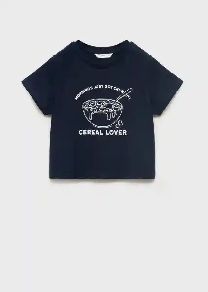 Camiseta Cereal Navy Talla 10 Niñas Mango