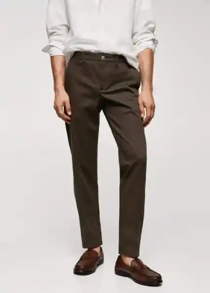 Pantalón Dublino Chocolate Talla 42 Hombre Mango