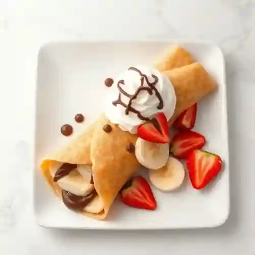 Crepe de Nutella, Banano y Fresa