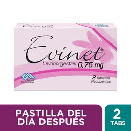 Evinet Anticonceptivo (0,75 mg) Tabletas Recubiertas
