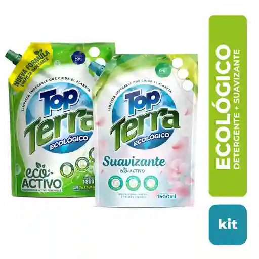 Top Terra Kit Detergente Líquido 1.8 L + Suavizante 1.5 L