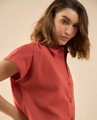 Camisa Rojo Cinabrio Oscuro Talla XS 111G005 Esprit