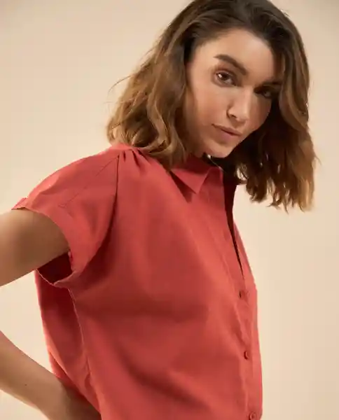 Camisa Rojo Cinabrio Oscuro Talla XS 111G005 Esprit