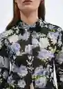 Camisa Salma Negro Talla XL Mujer Mango