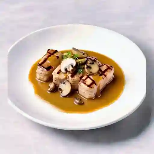 Baby Beef Con Champinones