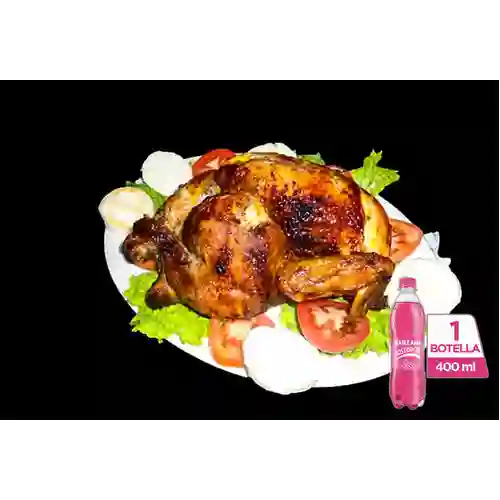 Combo Medio Pollo Asado + Postobón Manzana 400 ml
