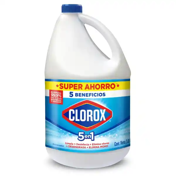 Blanqueador Líquido 5 en 1 Clorox Original Botella 3.8 L