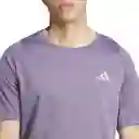 Adidas Camiseta Run Icons 3S Para Hombre Morado Talla L