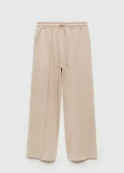 Pantalón Nique Beige Talla L Mujer Mango