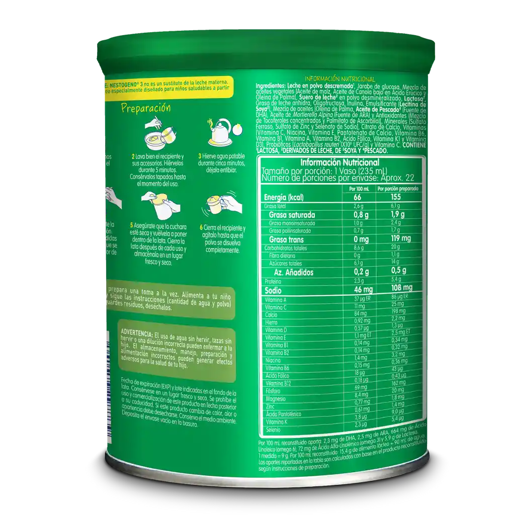 Alimento lácteo NESTOGENO Etapa 3 x 800g
