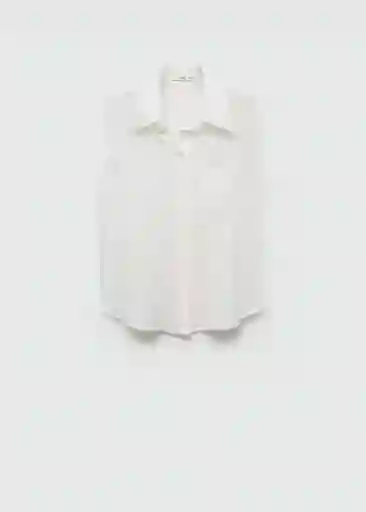 Camisa Lim Off White Talla XL Mujer Mango