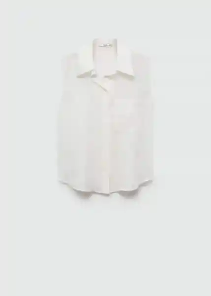 Camisa Lim Off White Talla XL Mujer Mango