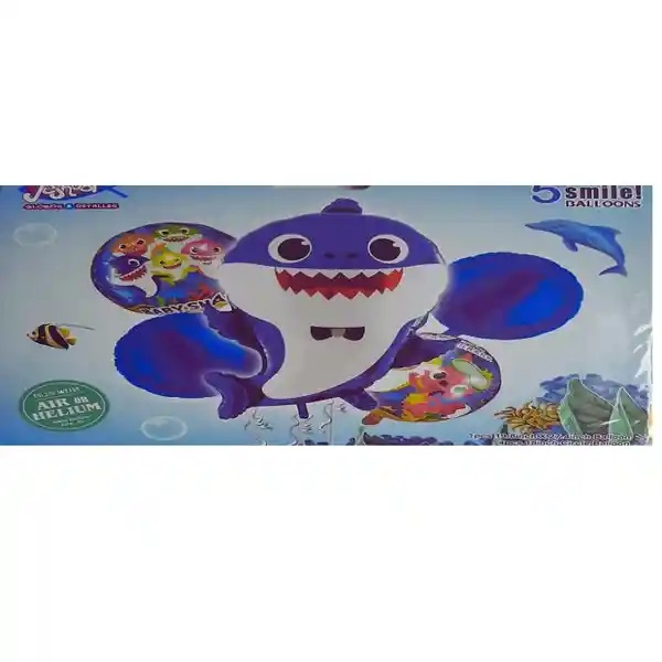 Yyk Bouquet de Globos Baby Shark Azul