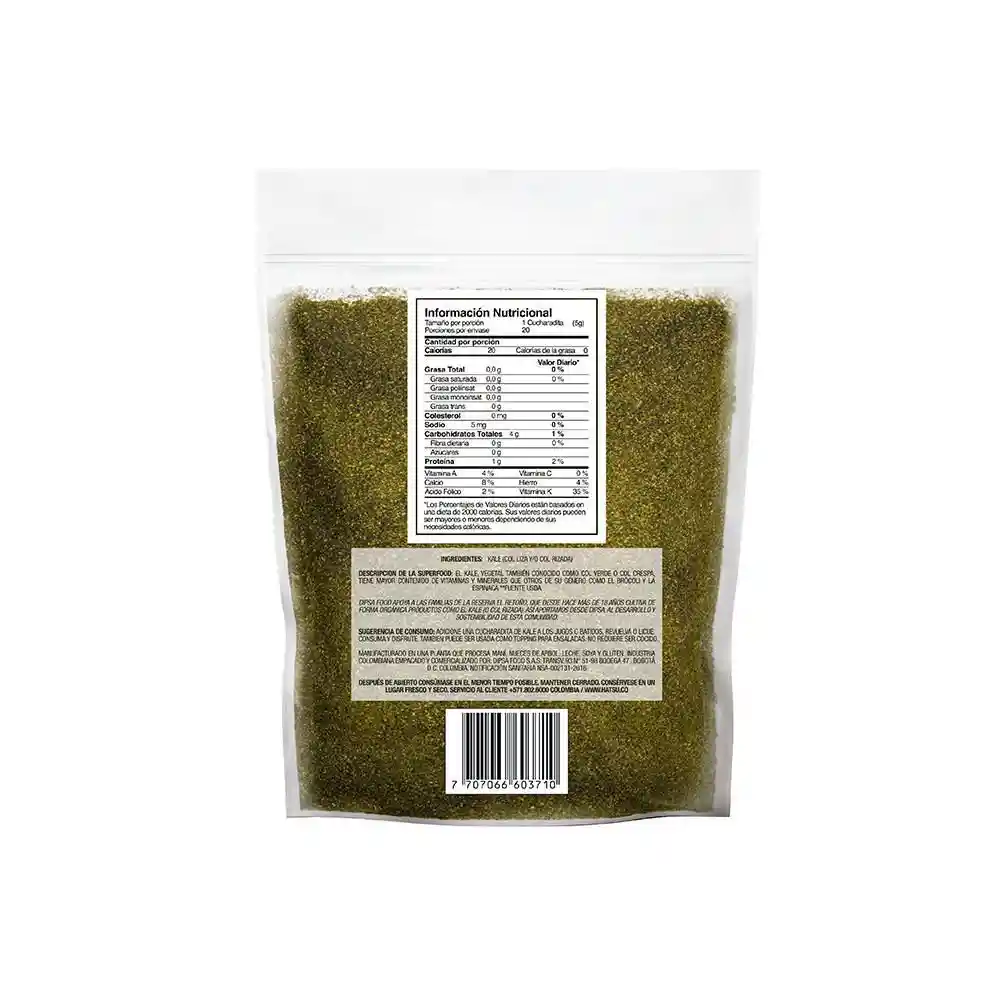 Super Foods Snacks Hatsu Kale Lisa y Risada 100 g