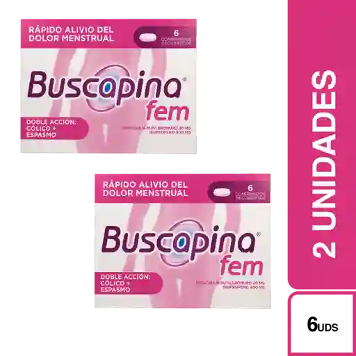 2 x Buscapina Fem 6 Und
