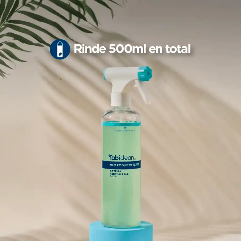 Tabi Clean Multisuperficies Kit Inicio 1 Botella Reutilizable y 1 Tableta 500ml