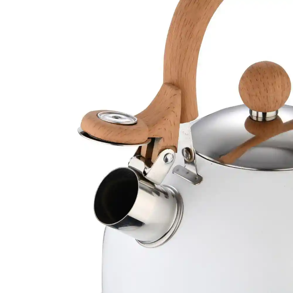 Tetera Acero Inoxidable Induccion Blanco Bergner Bg37304wh