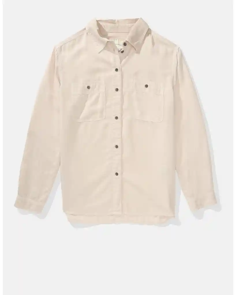 Camisa Mujer Beige Talla LARGE 400396251084 American Eagle