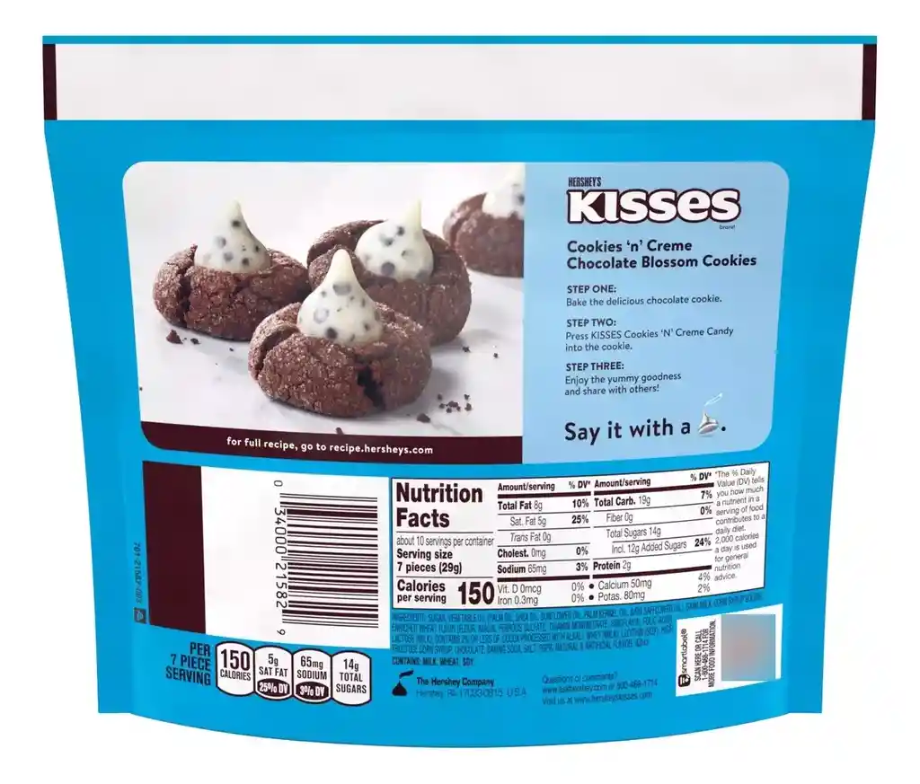 Hershey's Kisses Chocolate Blanco Cookies N´Creme