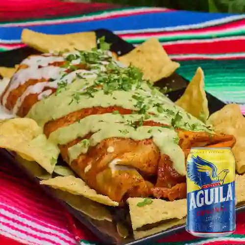 Combo Burrote + Cerveza Aguila Original Lta 330ml