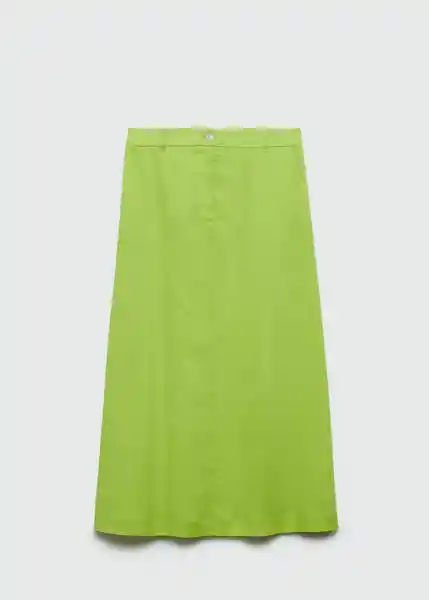 Falda Ramio-A Verde Talla XL Mujer Mango