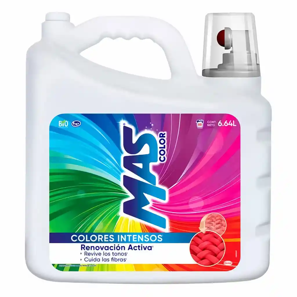 Detergente Líquido Mas Color 6.64 L