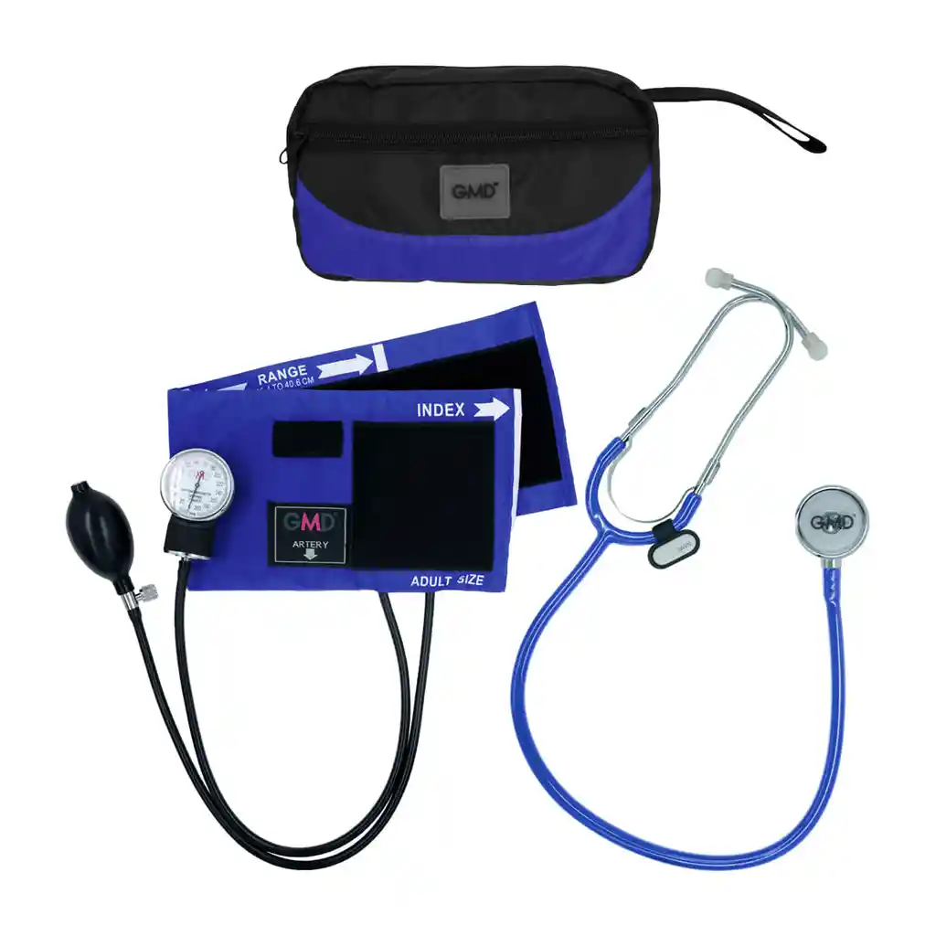 Kit Fusion Tensiómetro y Fonendoscopio Color Base Negro y Fucsia