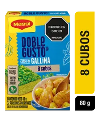 Caldo de Gallina MAGGI Doble Gusto 8 cubos x 80g