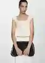 Top Freso Offwhite Talla XL Mujer Mango