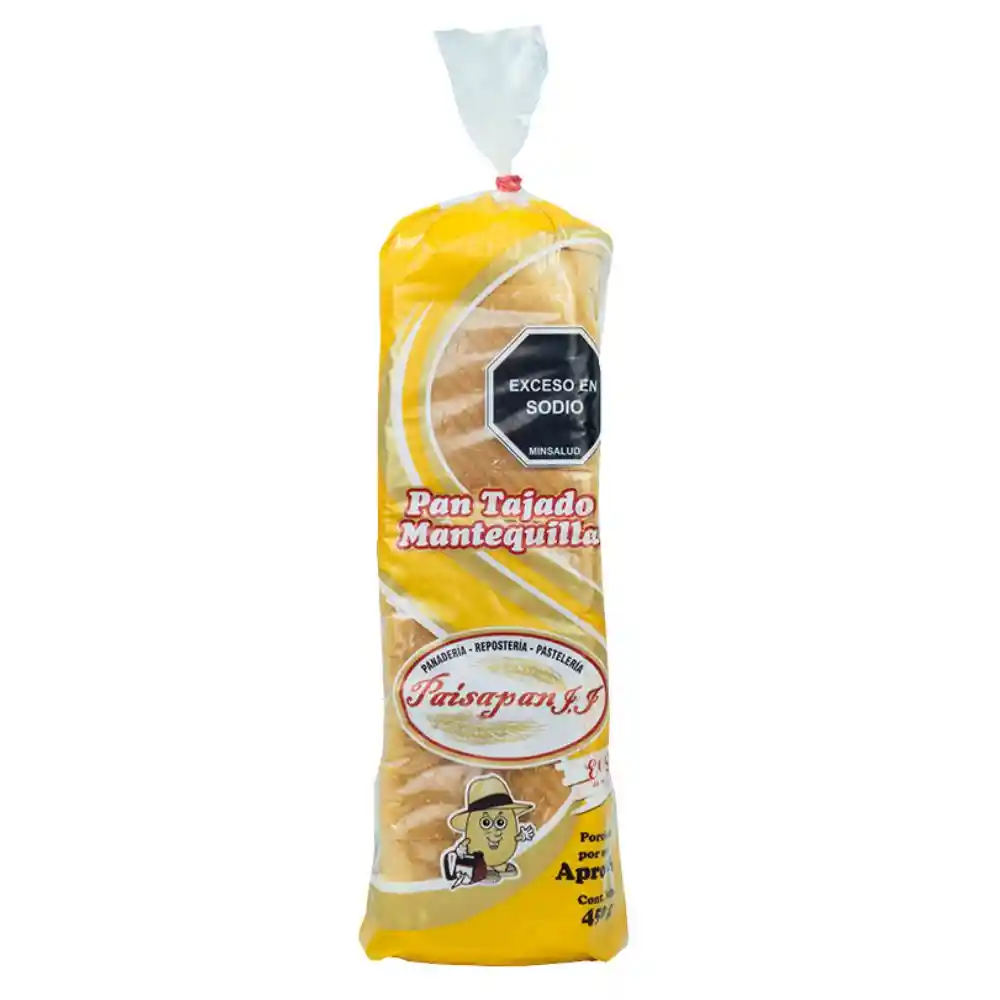 Pan Paisapan J. J. Tajado Mantequilla (450 Gr)