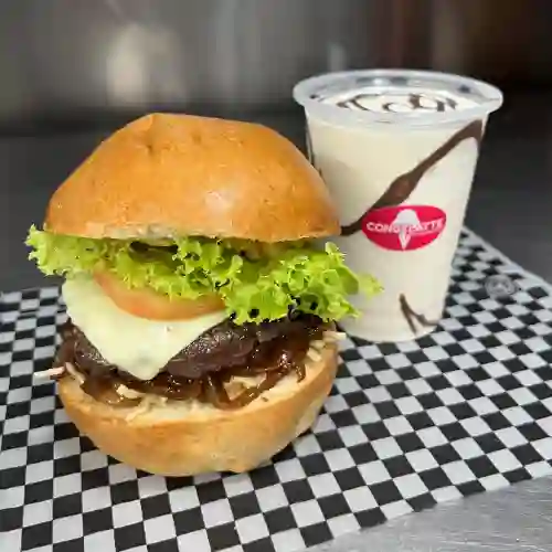 Combo Burger Clásica y Malteada 16oz